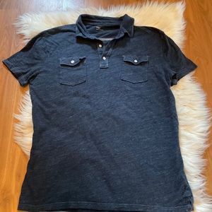 GAP Men's Fitted Polo Size Large Blue Pockets